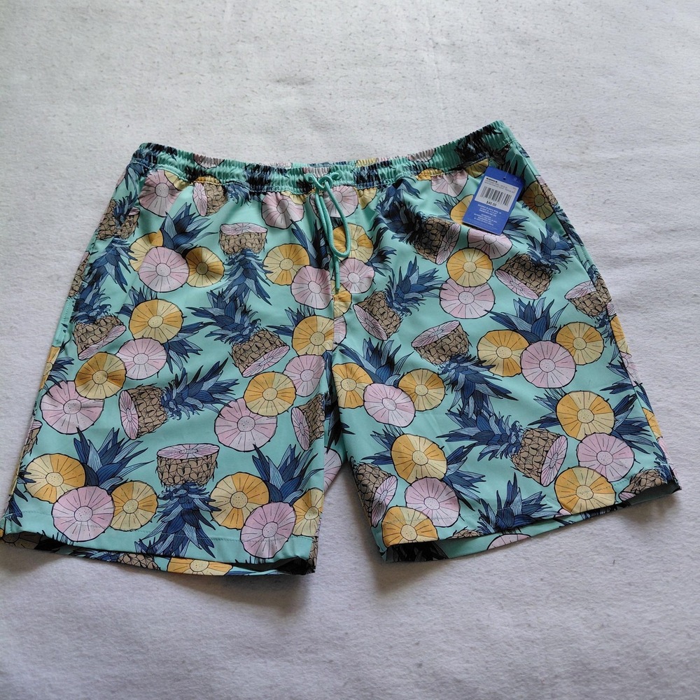 Hurley Swim Trunks Pineapple Mens XXL Mint Green Board Shorts Summer Kohls NWT